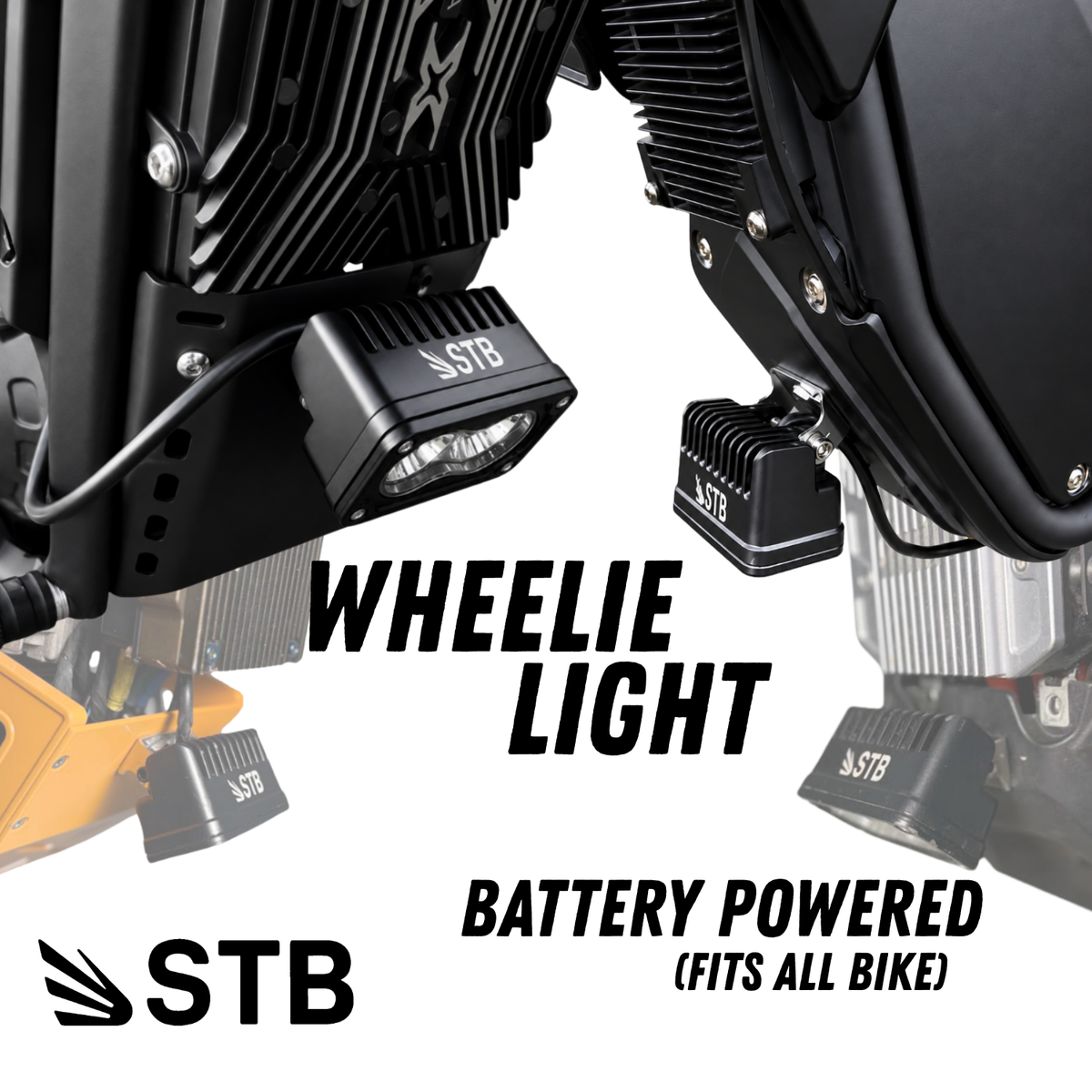 StreetBeam battery powered wheelie light, fits virtually any e-bike or dirt bike