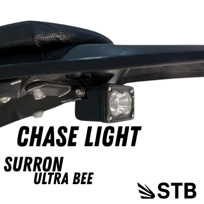 Blinding Ultra Bee chase light installed under the rear subframe