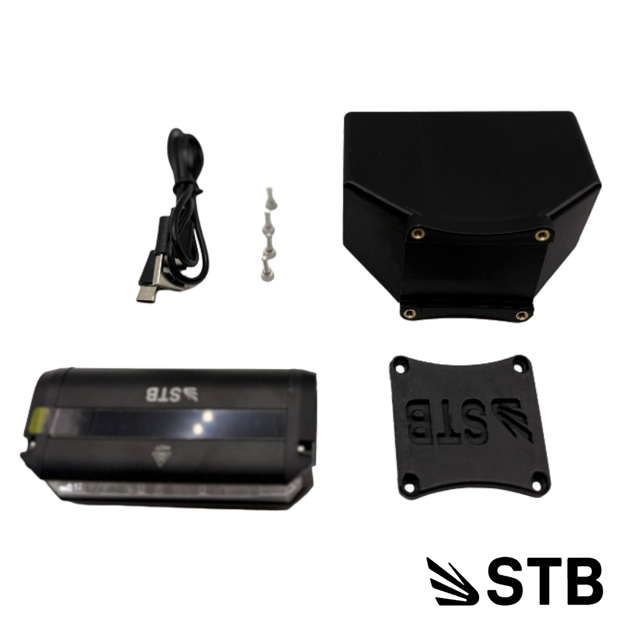 Sur-Ron LBX Wheelie Light V2 kit with rechargeable light and swingarm mount