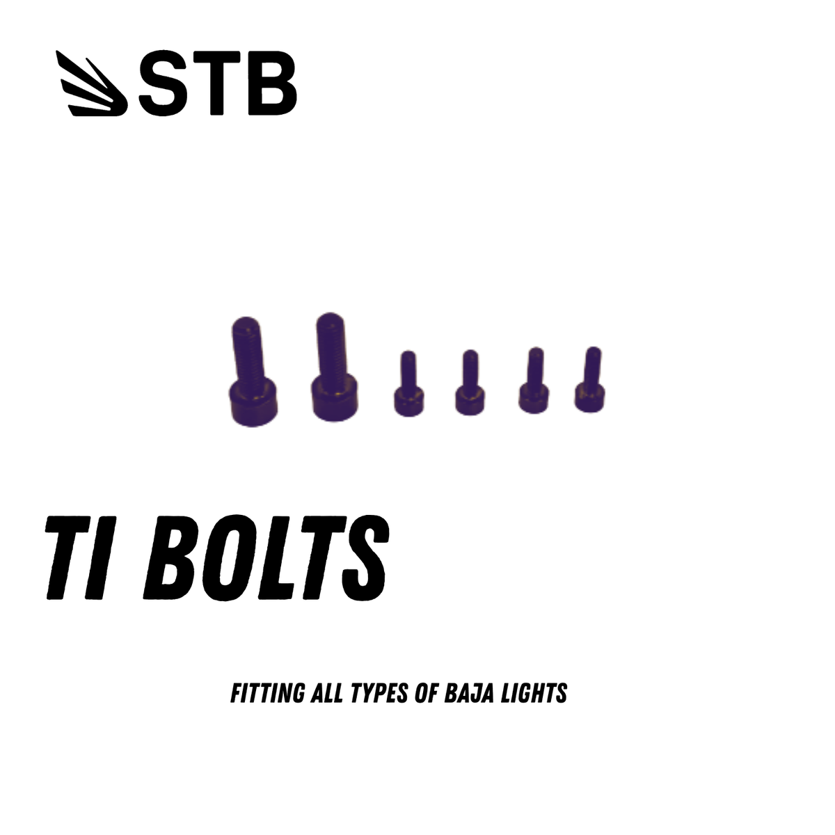 Ti bolts included in the StreetBeam e-bike light hardware kit